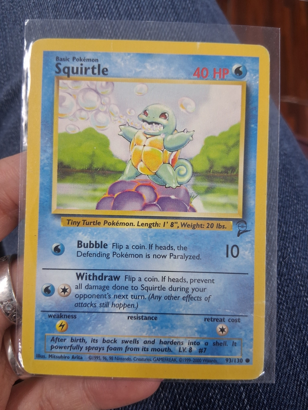 Pokemon Squirtle Trading Card - Blue, Yellow